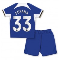 Echipament fotbal Chelsea Wesley Fofana #33 Tricou Acasa 2023-24 pentru copii maneca scurta (+ Pantaloni scurti)